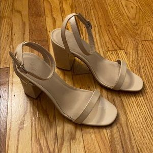 Urban outfitters nude sandal with heel